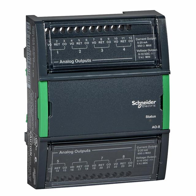 AS-P, moduł wyjść analogowych 8AO (0-10 V/0-20 mA), wymaga podstawy TB-IO-W1