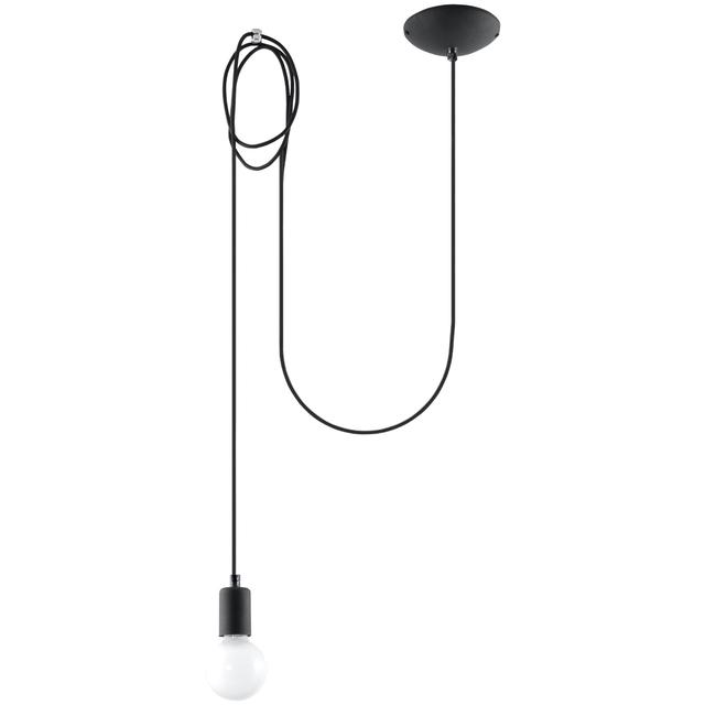 Sollux Lampa wisząca EDISON 1 LONG czarny SL.0369