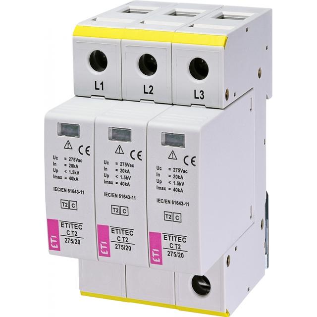 Ogranicznik przepięć T2 (C) TEC C T2 275/20 3+0 002440399 ETI