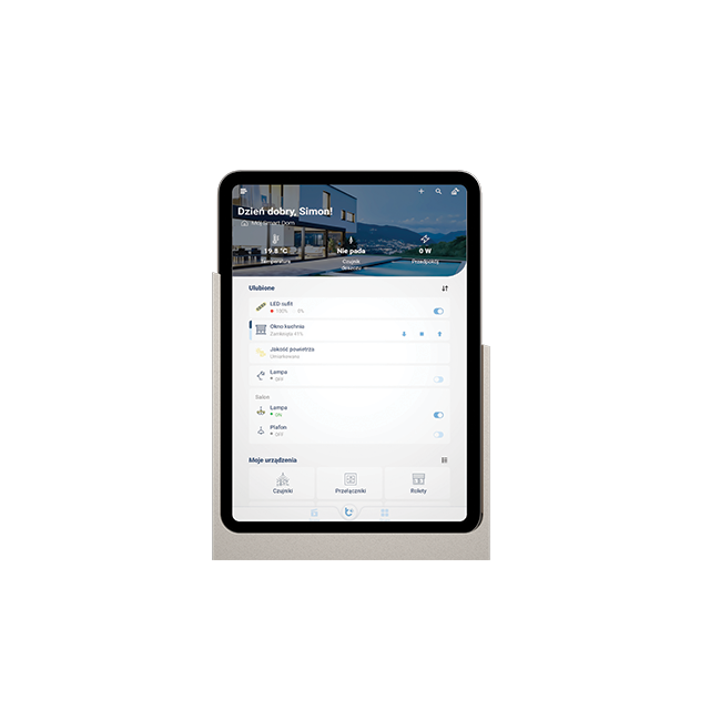 SIMON GO TBU-GFO1G10-111 Uchwyt ścienny otwarty do tabletu Apple iPad 10,9” 10 gen; Biały mat