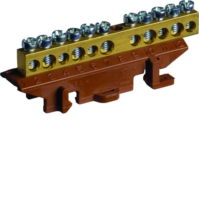 Listwa przyłączeniowa z cokołem fazowa 5x16+6x10 mm2 KM11L HAGER