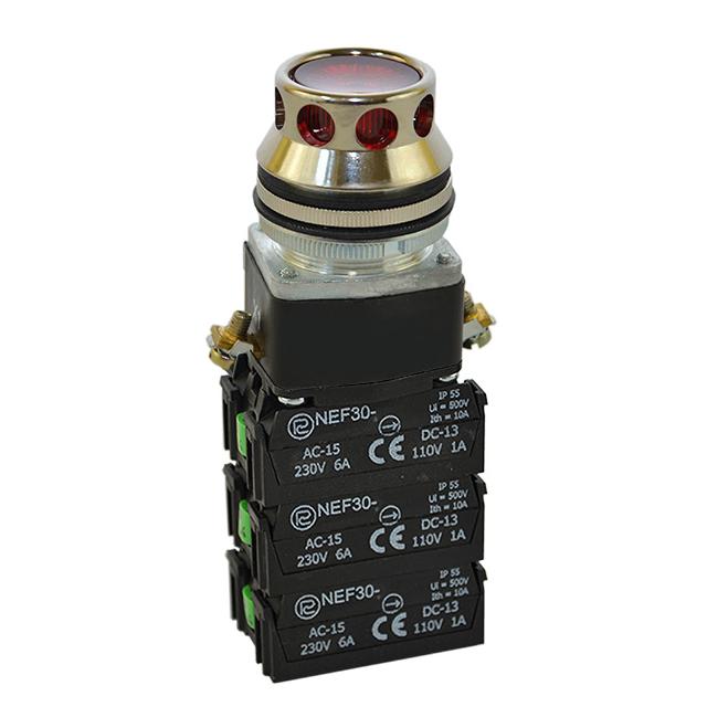 Przycisk NEF30-KL3X3Y/24V czerwony