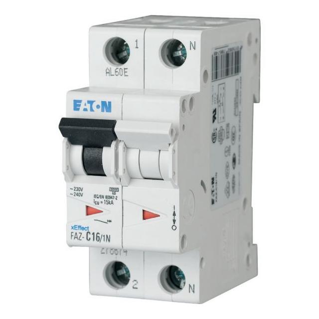FAZ-C16/1N Wyłącznik nadprądowy 15kA C16A 1P+N 278674 EATON