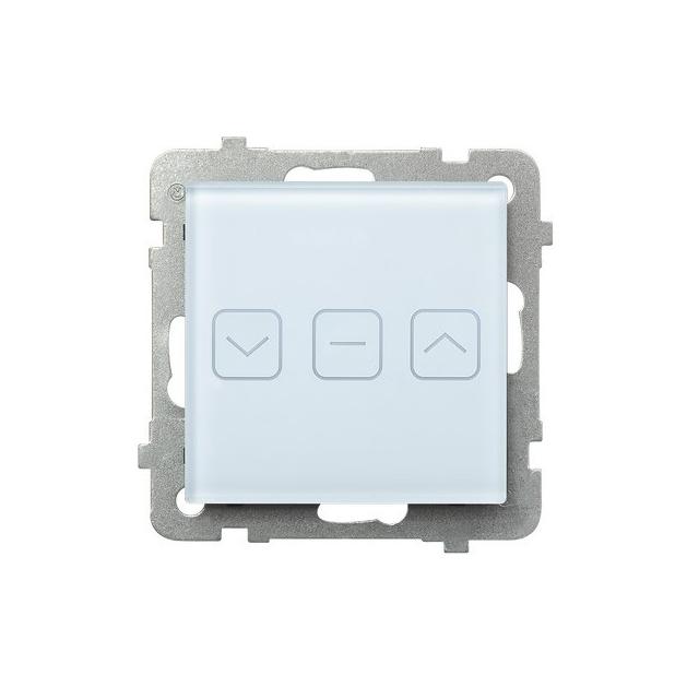 SONATA TOUCH Łącznik dotykowy żaluzjowy z podświetleniem - kolor białe szkło