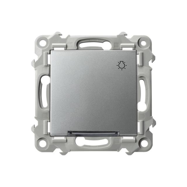 SZAFIR Łącznik zwierny  światło  z podświetleniem niebieskim - kolor srebro