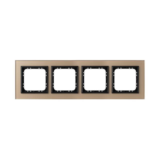 SONATA Ramka poczwórna - kolor szamp. szkło szron