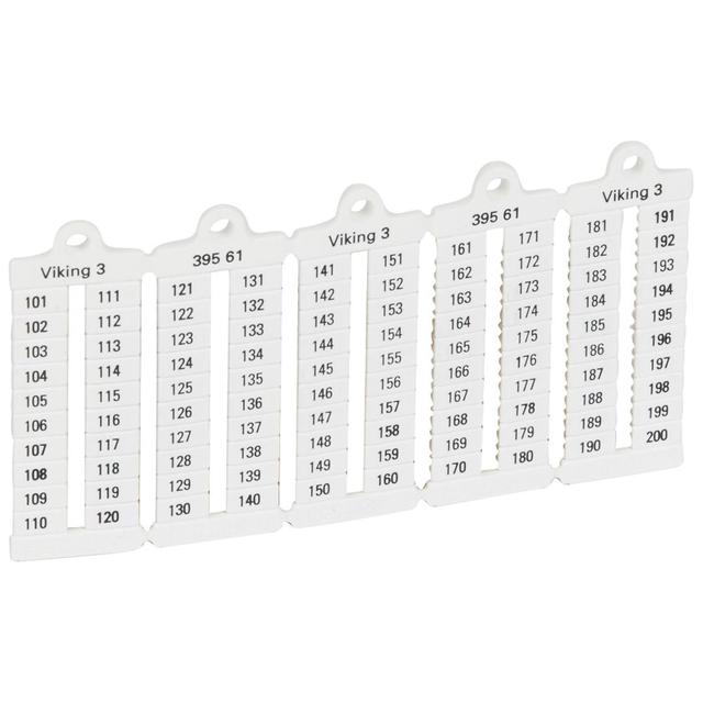 Płytki Oznaczników Viking3 Szerokość 5Mm /101-250/ Pionowe /1000Szt./ 039561 LEGRAND