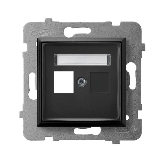 ARIA Obudowa gniazda pojedynczego typu Keystone prosta - kolor czarny metalik