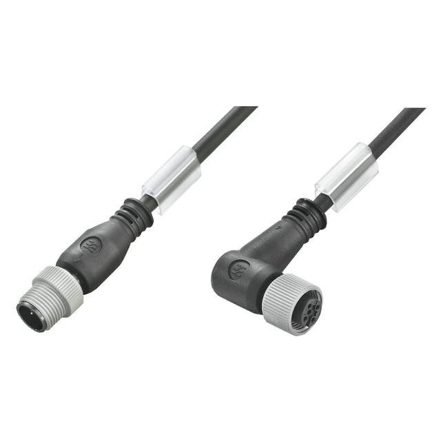 SAIP-M12GM12W-5-3.0U Przewód czujnika-siłownika (zmontowany), Kabel połączeniowy, M12 / M12, Liczba biegunów: 5, Długość kabla: 3 m, złącze męskie, proste - złącze żeńskie /1szt. 1108890300 WEIDMÜLLER