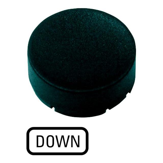 M22-XDH-S-GB4 Soczewka do przycisku wystającego 22mm płaska czarna z opisem /DOWN/ 218245 EATON