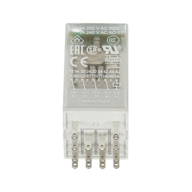 PRZEKAŹNIK CR-M012DC4L, A1-A2=12V DC, 4 STYKI C/O 250V/6A, LED 1SVR405613R4100 ABB