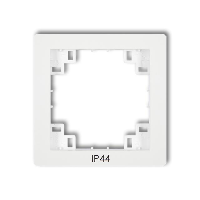Ramka pośrednia do łączników IP44, biały mat 25DRPH KARLIK