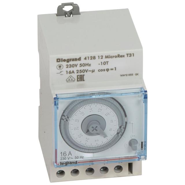 PROGRAMATOR ANALOGOWY DOBOWY 3-MODUŁOWY T31, NAPĘD SYNCHRONICZNY, Legrand