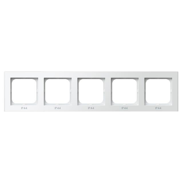 SONATA Ramka pięciokrotna do łączników IP-44 - kolor biały