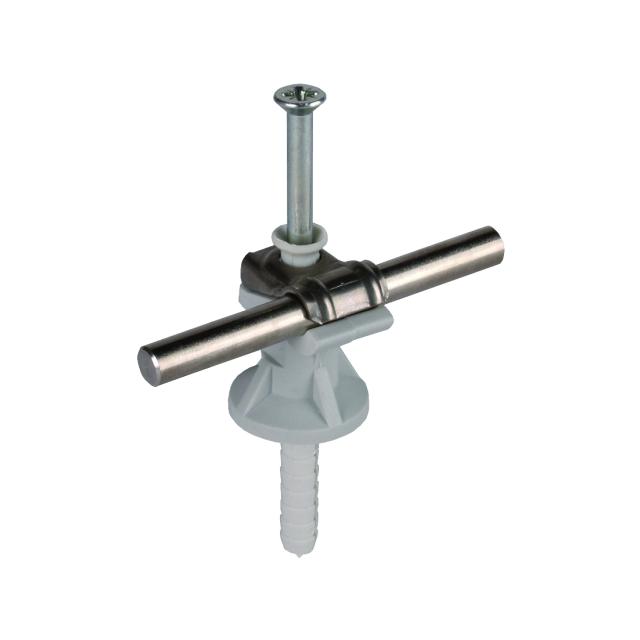 Wspornik DEHNfix do drutu 8 mm z kołkiem, wys. 30 mm, stal nierdzewna NIRO/szary