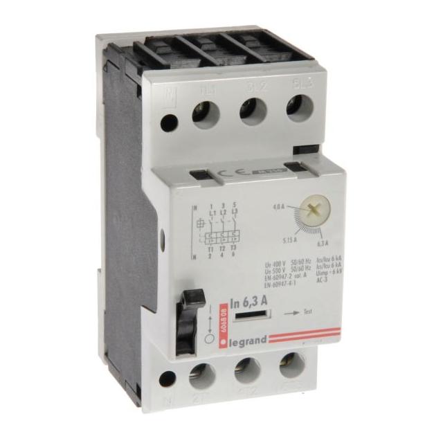 Wyłącznik Silnikowy 3P 2,5Kw 4-6,3A M 250 6,3 606808 LEGRAND