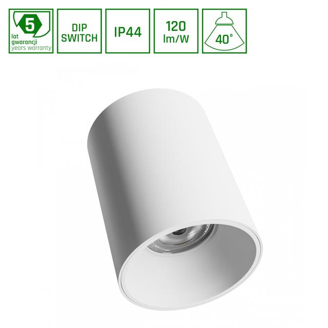 ORBITO NATYNKOWA 14-27W NW 230V 40ST IP44 UGR<19 RA90 FI115X152MM BIAŁY OKRĄGŁA 5 LAT