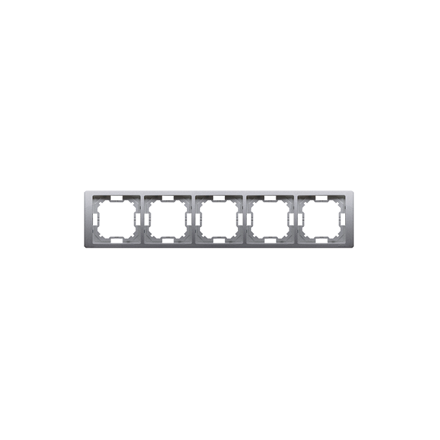 Simon Basic Neos Ramka 5-krotna NEOS – uniwersalna poziom i pion stal inox BMRC5/21 KONTAKT