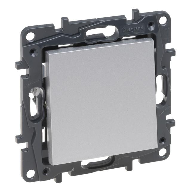 Niloe Step - przycisk pojedynczy 6 A- kolor aluminium, Legrand