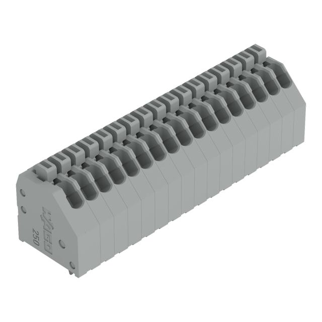 listwa zaciskowa do pł. drukowanych 17-bieg. szara raster 2,54 mm /25szt./ WAGO