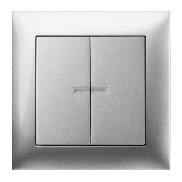 ŁPT SENTIA świecznikowy z podświetleniem srebro połysk     IP 20