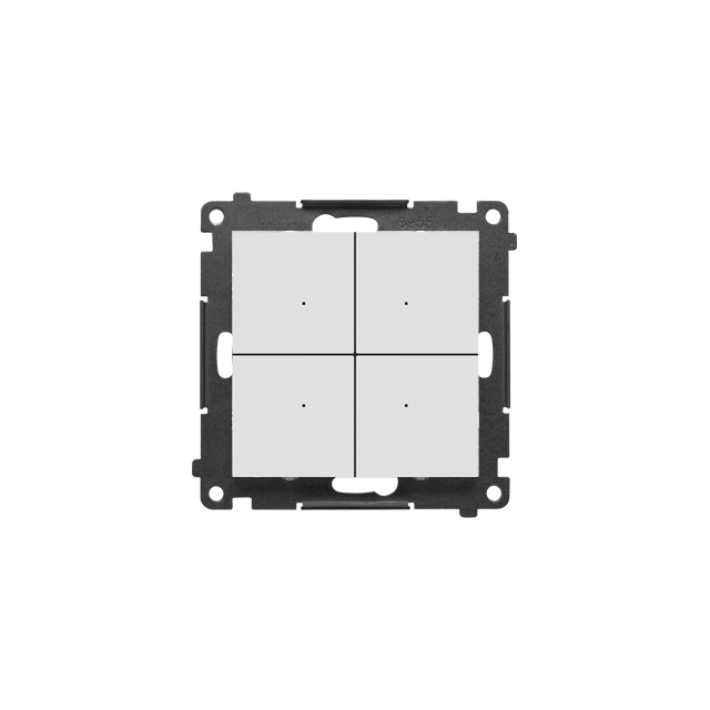 Simon 55 CONTROL – Kontroler przyciskowy sterujący bezprzewodowo innymi urządzeniami Simon GO sterowany smartfonem Jasnoszary mat TEK1W.01/114 KONTAKT