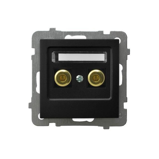 AS Gniazdo głośnikowe pojedyncze - kolor czarny metalik GGN-1G/m/33