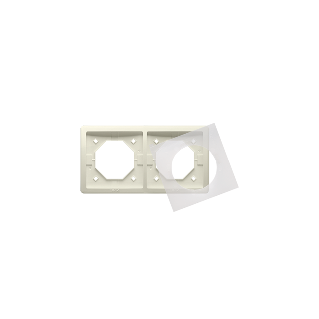 Simon BASIC STANDARD WMYZ-04221x-9013 Ramka 2-krotna do wersji bryzgoszczelnej IP44 z kompletem uszc BMR2B/12 KONTAKT