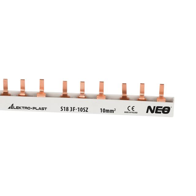 Szyna łączeniowa pinowa 3P 18M 10mm2 S18 3F-10SZ typu PIN 45.228 OPATÓWEK