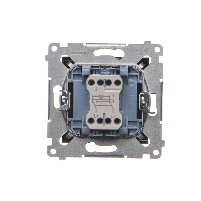 Simon 54 Łącznik krzyżowy z podświetleniem LED 10A 250V szybkozłączka czarny DW7L.01/49 KONTAKT
