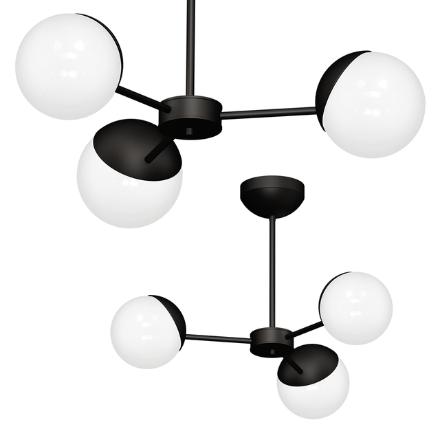 Milagro lampa wisząca/żyrandol Sfera Black 3xE14 MLP8865