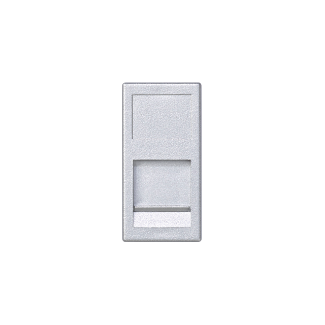 Simon Connect Płytka K45/2 1x RJ z osłoną 225x45mm uniwersalna aluminium KA76/8 KONTAKT