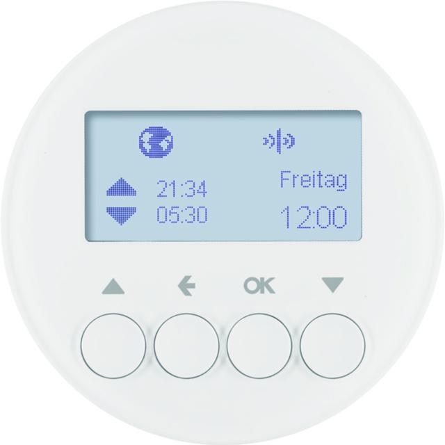 BERKER R.X/1930/Glas KNX RF quicklink Łącznik żaluzjowy czasowy do sterowników żaluzjowych i mechanizmów załączajacych Berker.Net biały 85745139 HAGER