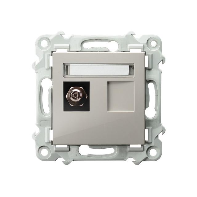 SZAFIR Gniazdo ekwipotencjalne pojedyncze - kolor kaszmirowy beż