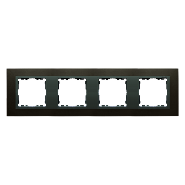 Simon 82 Nature Ramka 4-krotna Nature-metal Stal grafitowa / pierścień grafit 82847-38 KONTAKT