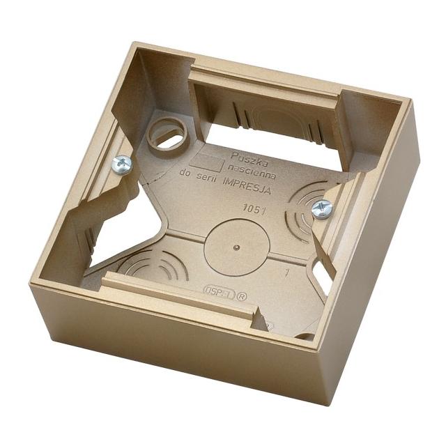 IMPRESJA Puszka instalacyjna pojedyncza - kolor złoty metalik