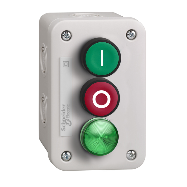 Harmony XALE Stacja kontrolna z zielonym przyciskiem 1Z+ czerwony przycisk 1R+zielona lampka LED 230-240V XALE33V1M Schneider