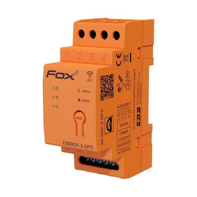 Monitor energii elektrycznej z wbudowaną anteną wewnętrzną WI-FI 3F+N WI-MEF3-OPTI-400 WI-MEF-3-OPTI-400 F&F