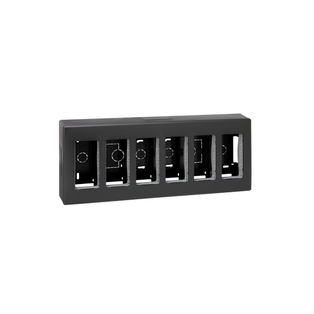 Simon Connect Obudowa natynkowa S500 6-modułowa 12x K45 kompletna szary grafit