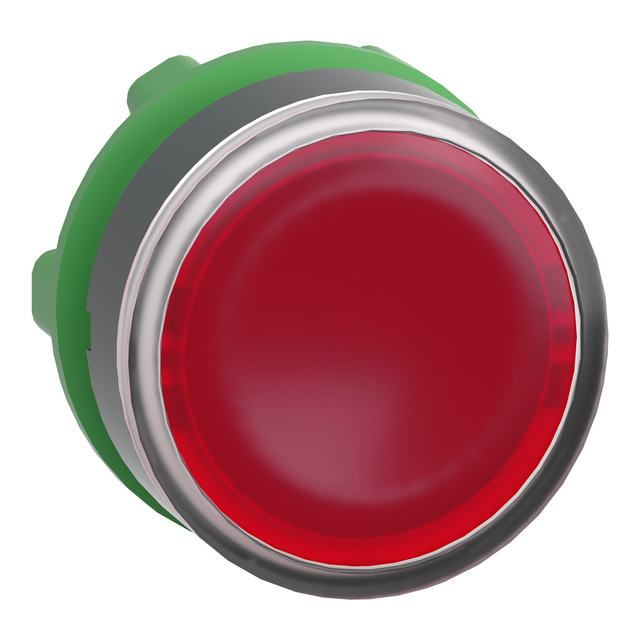 Harmony XB5 Główka przycisku płaskiego z samoczynnym powrotem, LED, czerwona plastikowa