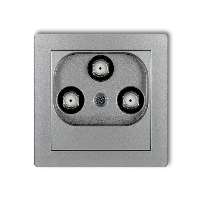 DECO Mechanizm gniazda multimedialnego 3F DATA (Vectra) srebrny metalik