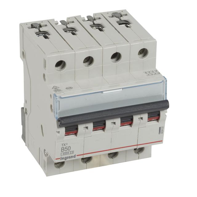 Wyłącznik Nadprądowy S 304 4P B50A 6kA TX3 403422 LEGRAND