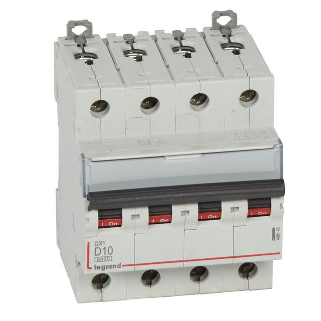 Wyłącznik Nadprądowy S 304 4P D10A 6kA DX3 408145 LEGRAND