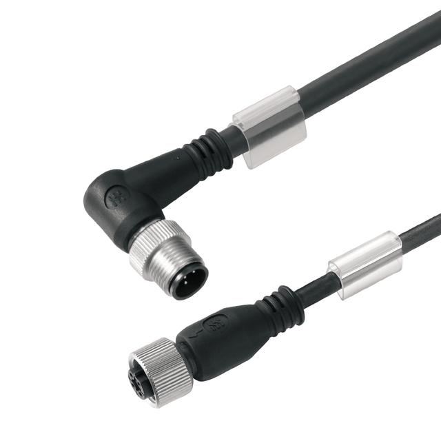 SAIL-M12WM12G-4-1.5U Przewód czujnika-siłownika (zmontowany), Kabel połączeniowy, M12 / M12, Liczba biegunów: 4, Długość kabla: 1.5 m, złącze męskie, kątowe - złącze żeńsk /1szt. 1071990150 WEIDMÜLLER