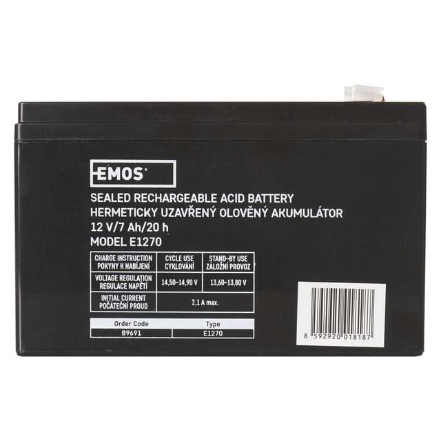 Akumulator AGM 12V 7Ah F4,7 B9691 EMOS