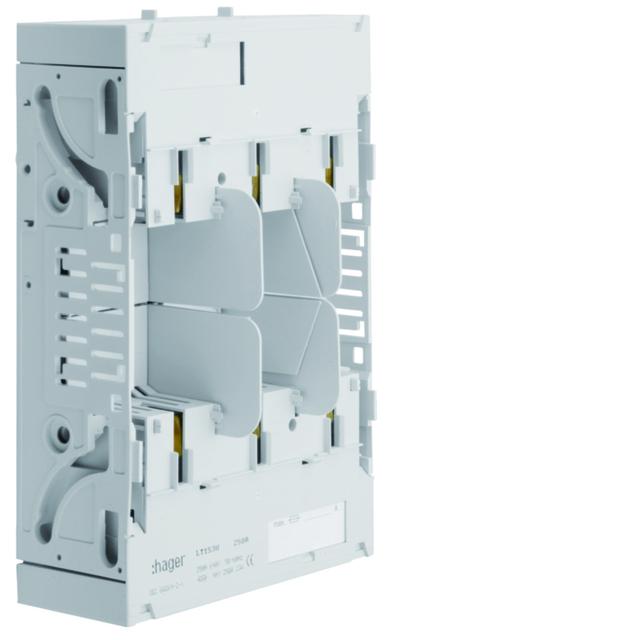 LT podstawa bezpiecz. NH1 3P 250A 690VAC szyny Cu 60mm zaciski śruba M10 LT153U HAGER