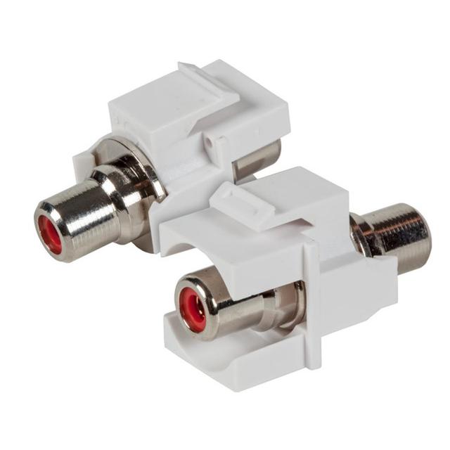 Adapter Keystone Snap-In Cinch (białe gniazdo / czerwony pierścień)