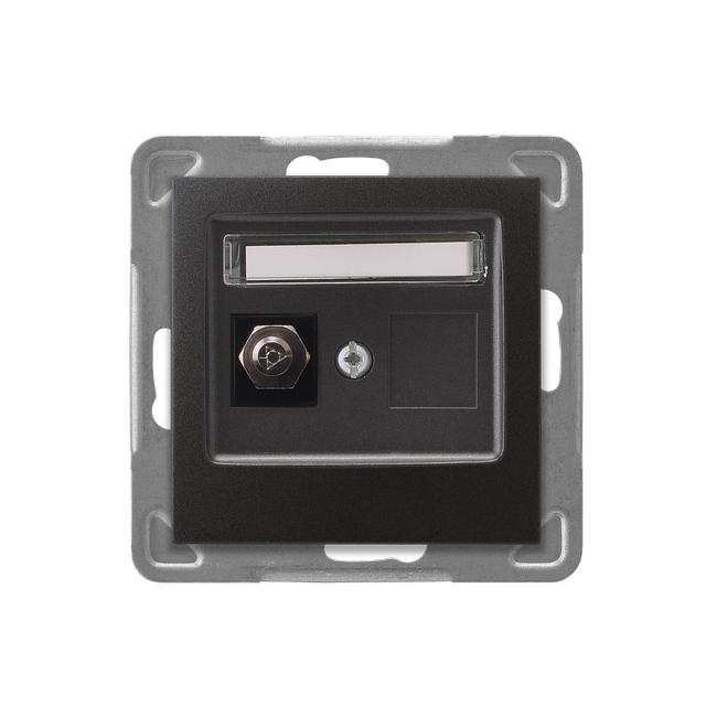 IMPRESJA Gniazdo ekwipotencjalne pojedyncze - kolor antracyt