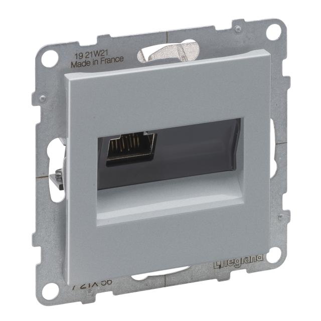 SUNO - Gniazdo RJ45/kat 6 STP, Aluminium, Legrand