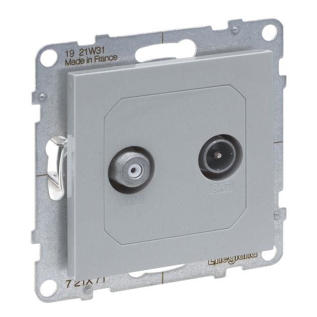 SUNO - Gniazdo TV-R-SAT - końcowe - 2 przewody - 1.5 dB, Aluminium, Legrand